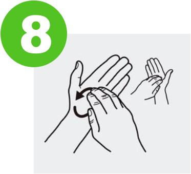 blog lavarse las manos para prevenir el covid-19 expotur. Frota las uñas en las palmas de tu mano