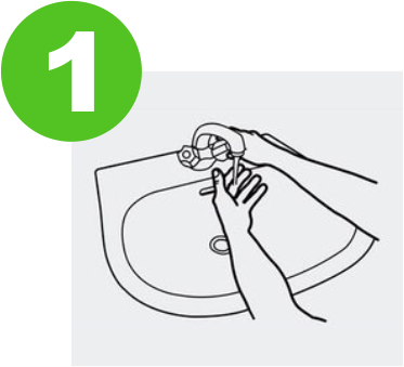 blog lavarse las manos para prevenir el covid-19 expotur. 1. Moja tus manos con agua.