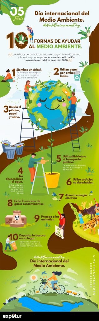 infografia formas de ayudar al medio ambiente expotur