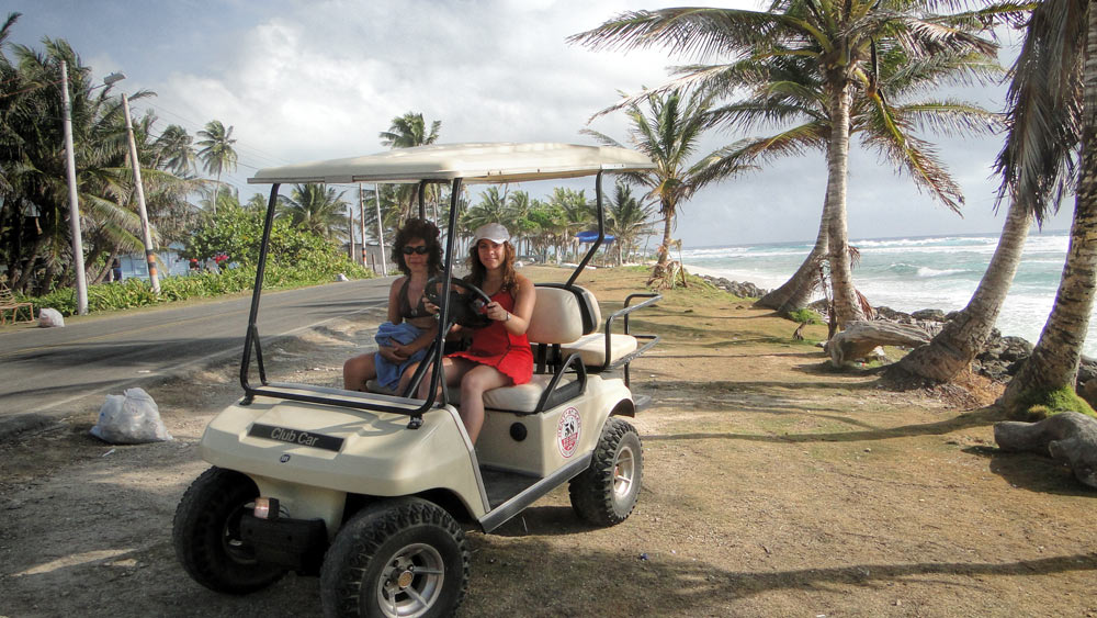 carrito de golf en San Andrés