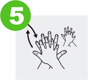 blog lavarse las manos para prevenir el covid-19 expotur. Frota el dorso de la mano derecha contra la palma de la mano izquierda, entrelazando los dedos