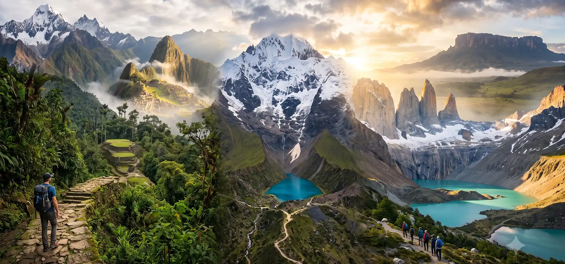 Trekking routes in South America